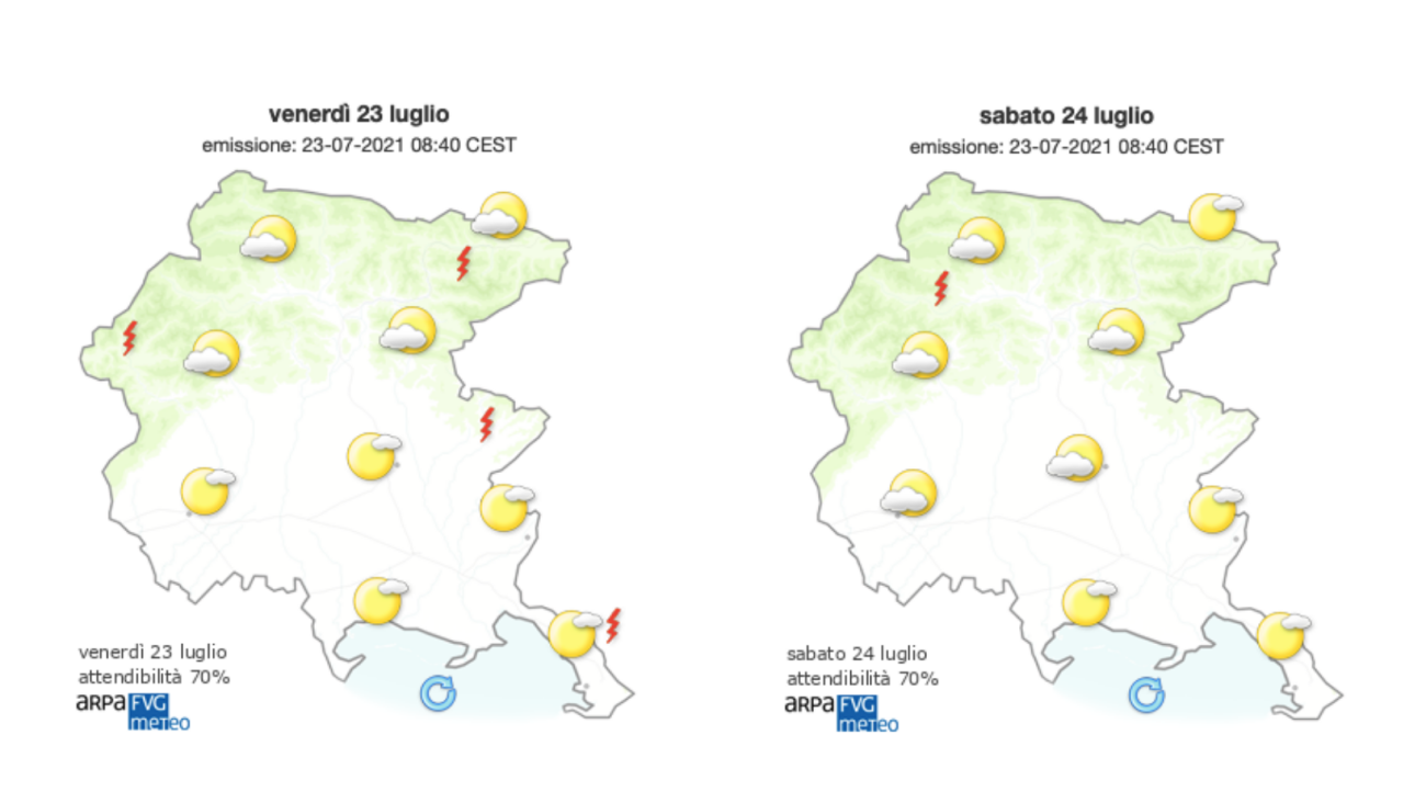 Meteo, weekend segnato dal caldo sul Goriziano, atteso Scirocco sulla costa